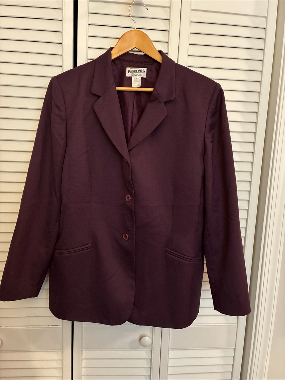 Pendleton Women's Deep Plum Blazer Jacket